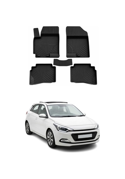 Hyundai İ20 2014-2020 Uyumlu 4d Havuzlu Paspas Kauçuk Siyah 5 Parça