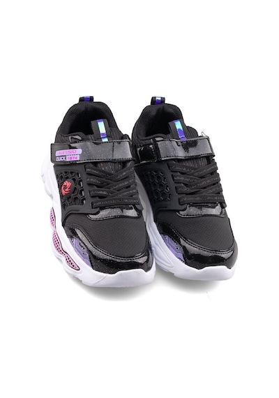 019 Çocuk Rahat Sneaker Siyah/lila
