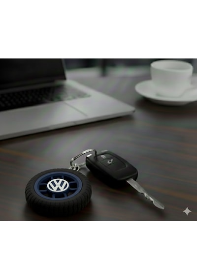 Volkswagen Uyumlu Özel Tasarım Anahtarlık - Premium Hafif Ve Dayanıklı Mavi