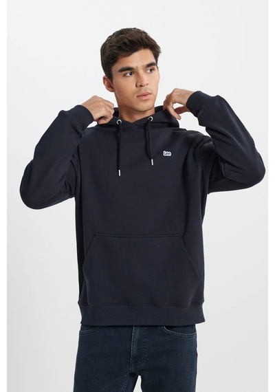 Lee Regular Fit Normal Kesim Pamuk Kapüşonlu Şardonlu Sweatshirt - L80yry Siyah