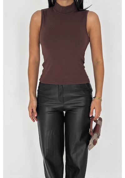 Noa & Noa Kadın Kolsuz Boğazlı Basic Body Sleek Core Kahverengi Noa & Noa Kadın Kolsuz Boğazlı Basic Body Sleek Core Kahverengi