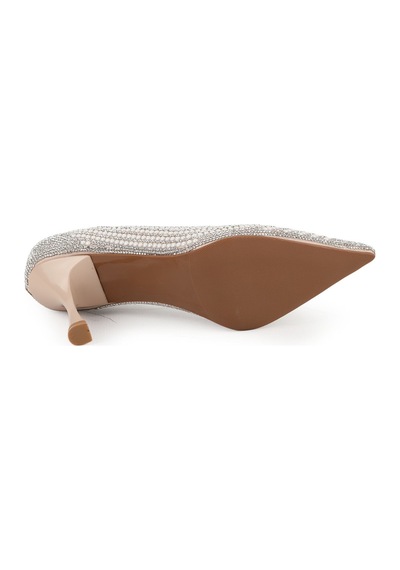 Libero L085.k7721 İnci Ve Kristal Taş İşlemeli Kadeh Topuklu Jurdan Taban Kadın Stiletto Ten Libero L085.k7721 İnci Ve Kristal Taş İşlemeli Kadeh Topuklu Jurdan Taban Kadın Stiletto Ten