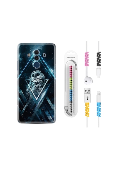 Huawei Mate 10 Pro Kılıf Kablo Koruyuculu Old Owl 1649