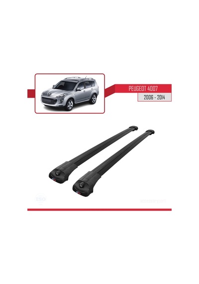 Peugeot 4007 2006-2014 Arası İle Uyumlu Ace-1 Ara Atkı Tavan Barı Siyah