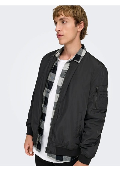 Only & Sons Onsjoshua Erkek Bomber Ceket 22023287 Siyah