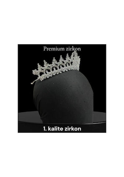 Zircon Leaf Crown-premium Kalite Zirkon Taç, Özel Tasarım Gelin Aksesuarı Beyaz - 801944261 Beyaz