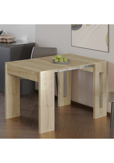İnarch Dizayn Nivo Modüler Açılır Yemek Masası Modern Dresuar & Çok Amaçlı Masa,kapalı 44 Cm - Açık 116 Cm Safirmeşe