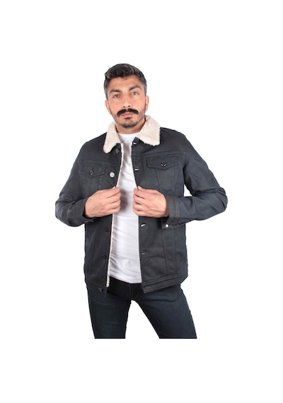 Tom Free Store Içi Kürklü Kışlık Erkek Kot Ceket(524126766) Siyah