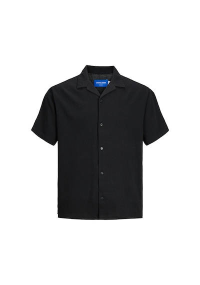 Jack & Jones Jorluke Crınkle Ss Jnr Siyah Erkek Çocuk Gömlek 000000000102257533 Siyah