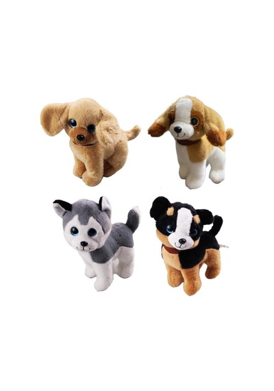 2309033 - Peluş Hlayan Köpek 25 Cm - 1 Adet Çok Renkli