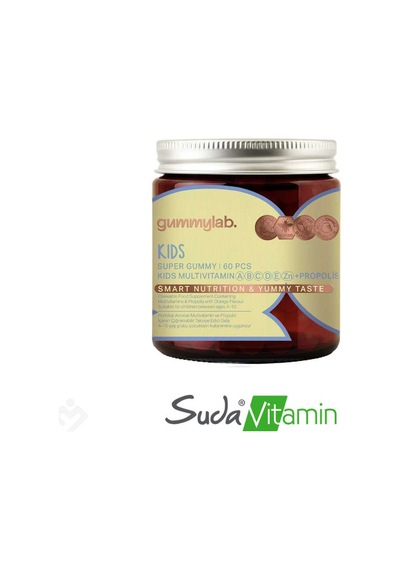 Suda Vitamin Gummylab Kids 60 Çiğnenebilir Form