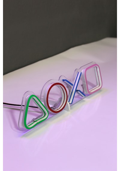 Playstation Neon Led / Gece Lambası / Game Dekoratif Lamba / Işıklı Ps / Play Station Ambians Işığı Renkli