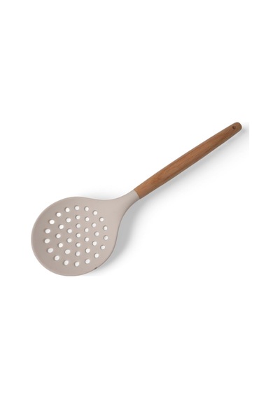 Deconox Bambu Saplı Silikon Kevgir, Bambu Uzun Silikon Geniş Kevgir 27cm 3 Renk Seçenekli Krem Sku: Zeusstk2ef3d4ed2f Abanoz
