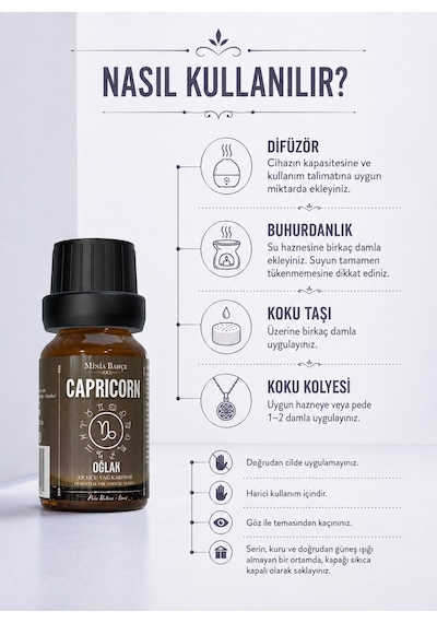 Minia Bahçe Oğlak Burcu Uçucu Yağ Karışımı 10 ML