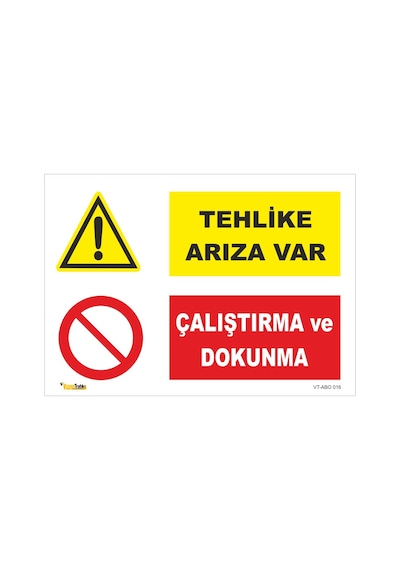 Tehlike Arıza Var Çalıştırma Ve Dokunma - Isg Levhası