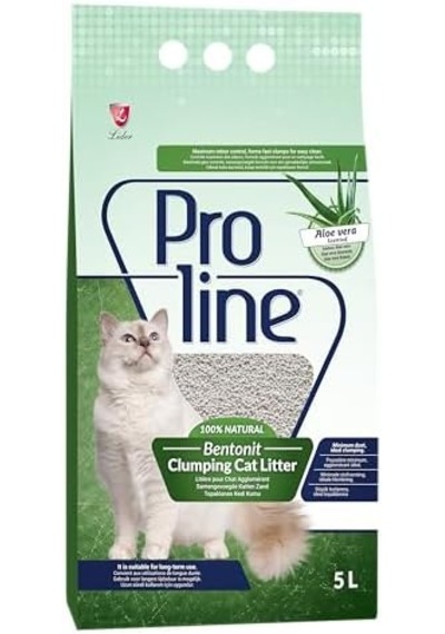 Proline Aloe Topaklanan Doğal Kedi Kumu 5 Lt