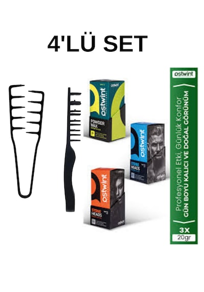 Profesyonel Mucizevi Tarak & Ostwnt Profesyonel Saç Şekillendirici Pudra Wax 20gr X3adet