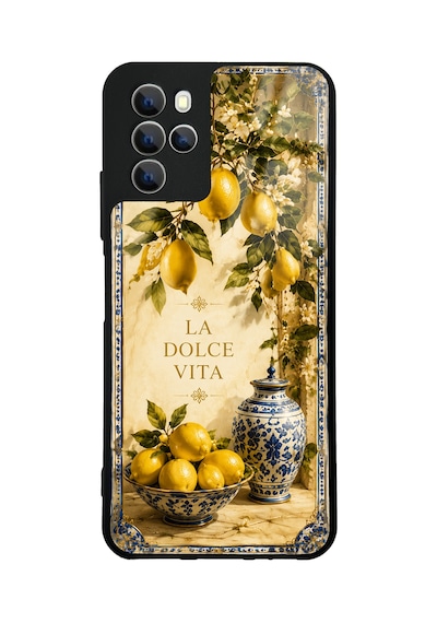 Omix X700 La Dolce Lemon Tasarımlı Glossy Telefon Kılıfı Yellow