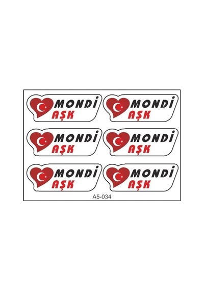 A5 Sticker 046 Tek Paket Çoklu Sticker Standart