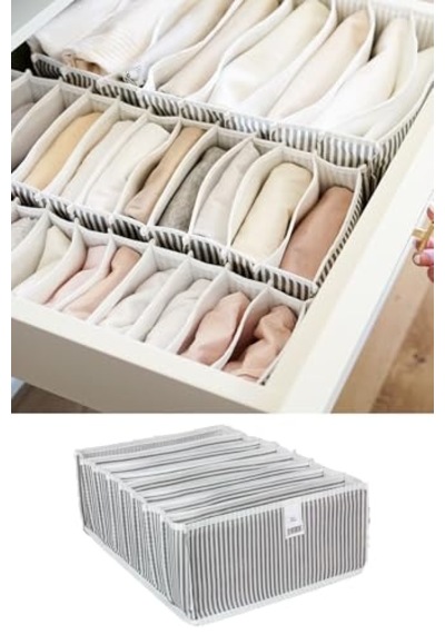 Akordiyon Çekmece İçi Düzenleyici Organizer 5 Adet Gri, X Large Diğer