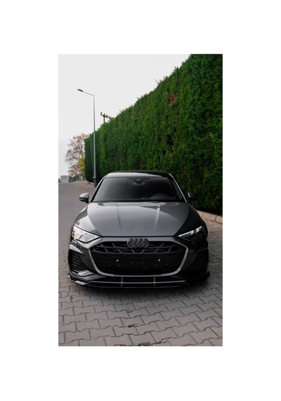 2025+ Audi A3 S Line Ön Lip Piano Black Abs Ön Tampon Altı Lip Ön Ek
