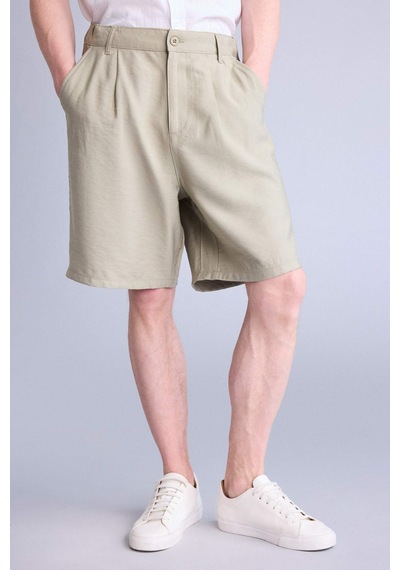 Defacto Barrel Fıt Haki Bermuda Şort H0419ax26smkh404 Haki-kh404
