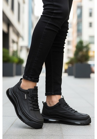 Guja Siyah Hakiki Deri Erkek Casual Ayakkabı 24k500-1 M Siyah