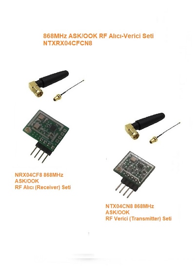 868mhz Ask/ook Rf Alıcı Verici Seti Ntxrx04cfcn8-set
