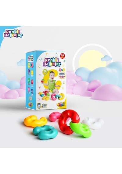 Eğitici Ve Eğlenceli Renkli Halkalar - 18 Parça