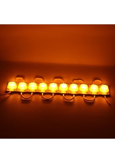 12 Volt 1.5 Watt Led Modül - Sarı Renk - 3030 Çip - 40x30 Mm