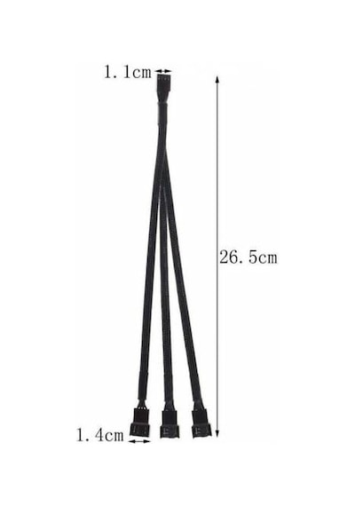 4 Pin 3Lü Fan Çoklayıcı Fan Splitter Fan Çoğaltıcı 4Pin 3 Pin