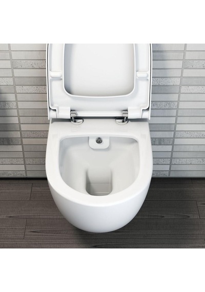 VitrA Sento Rim-ex Beyaz Kanalsız Asma Klozet, Gömme Rezervuar Tam Set 800-2027 Beyaz
