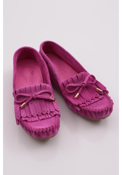 Dgn K118 Kadin Püskül Detayli Loafer Ayakkabi K118-1774-R0533 Fuşya