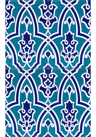 Armada Çini 25X40 CM Sp 406 Kütahya Çinisi İznik Desenli Çini Kar