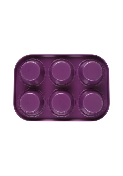 Guardini Muffin Kalıbı Mor 6 Lı Renkli