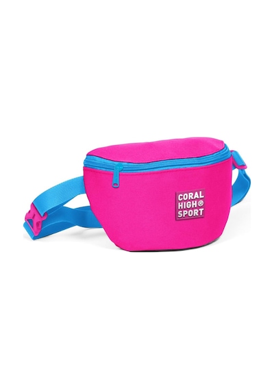 Coral High Sport Neon Pembe Mavi İki Bölmeli Bel Çantası 22623 Pembe