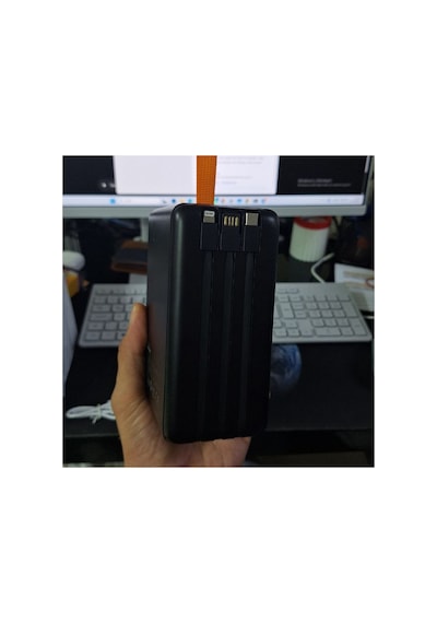 80000 Mah 22.5w Hızlı Şarj Powerbank 6 Çıkışlı Dahili 3 Kablolu Led Fenerli Dijital Göstergeli- Re-f408 Diğer