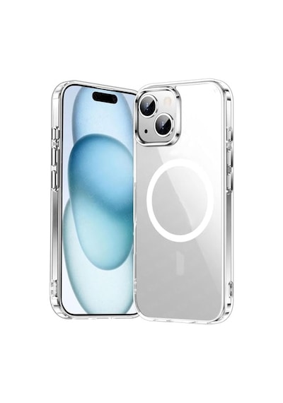 İphone 14 Plus İle Uyumlu Yüksek Kalite Kablosuz Şarj Özellikli Silikon Telefon Kılıfı Şeffaf, Wireless Magsafe Diğer
