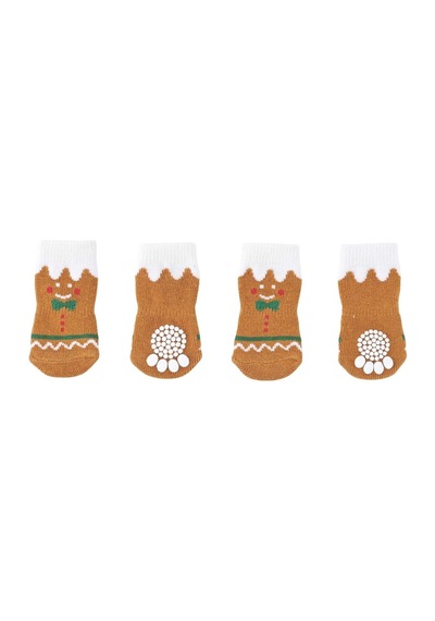 Christmas Gingerbread Kaymaz Tabanlı Çorap 4'lü 100CM-36W - 220V Standart