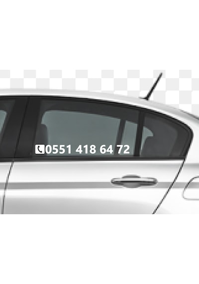 Kişiye Özel Telefon Numarası Sticker - Araba Oto Motosiklet Karavan Cam Araç Sticker - 00143 15X1,5 Cm