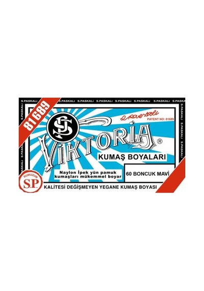 Viktoria Toz Kumaş Boyası 60 Boncuk Mavi