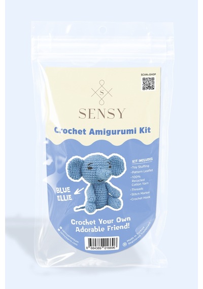 Sensy Amigurumi Kit Başlangıç Seviye Amigurumi Kiti Blue Ellie