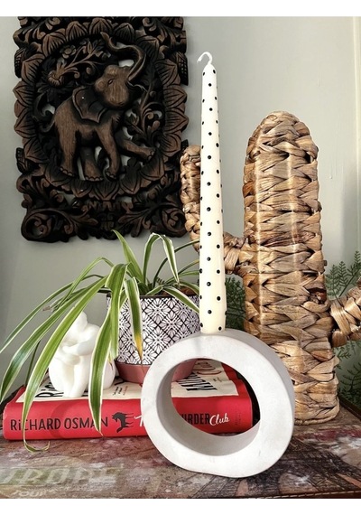 Puantiyeli Şamdan Mumu - 2li Set