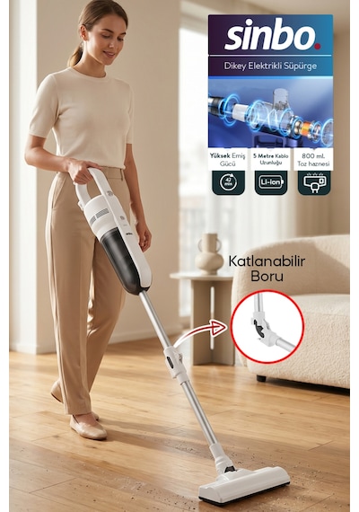 Sinbo SVC-8640 600 W Pratic Dikey Elektrikli Süpürge