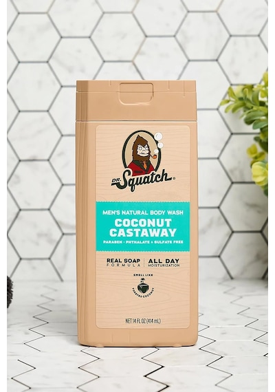 Dr. Squatch Men's Coconut Castaway Duş Jeli 414ml Hindistan Cevizi