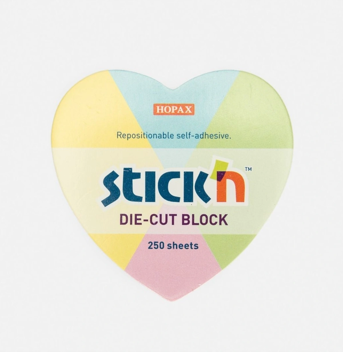 Stickn 64x67mm Pastel Kalp Yapışkanlı Not Kağıdı Notblok 250 Yaprak 21835