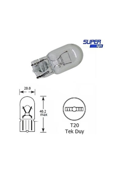 Super Light T20 Dipsiz Halojen Park Ampulü Tek Duy 2'li Diğer