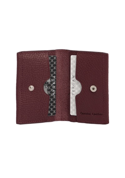 Tergan Bordo Unisex Deri Kredi Kartlık 00266M71