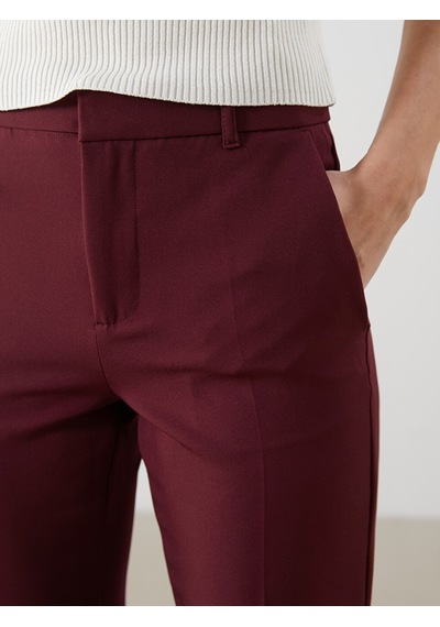 Lcw Vision Bordo Dar Fit Kadın Pantolon