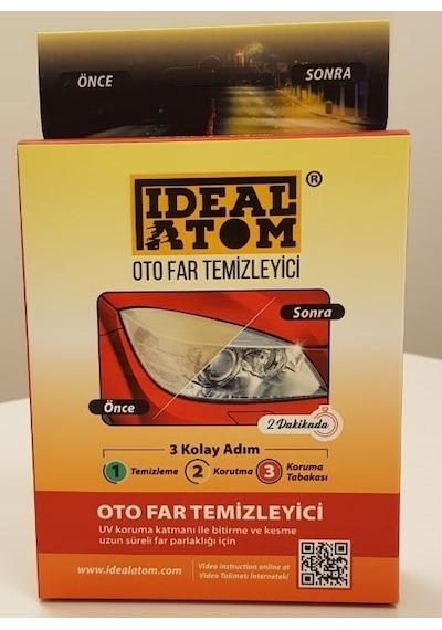 Oto Far Temizleyici Oto Far Temizleme Set Ideal Atom